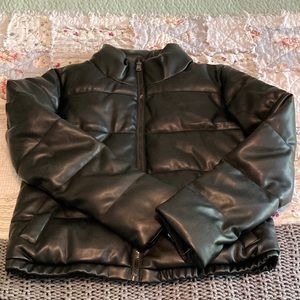 🌟PRICE DROPPED🌟 Sebby Black Faux Leather Puffer Jacket, Size XS - NWT